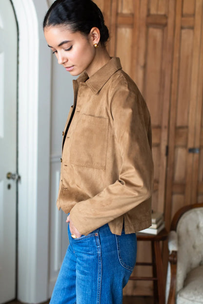 Emerson Fry Atelier Cinch Jacket in Camel Boucle