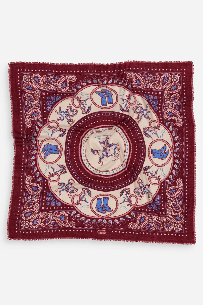Maison Lecomte Flament Rodeo Cabernet Scarf