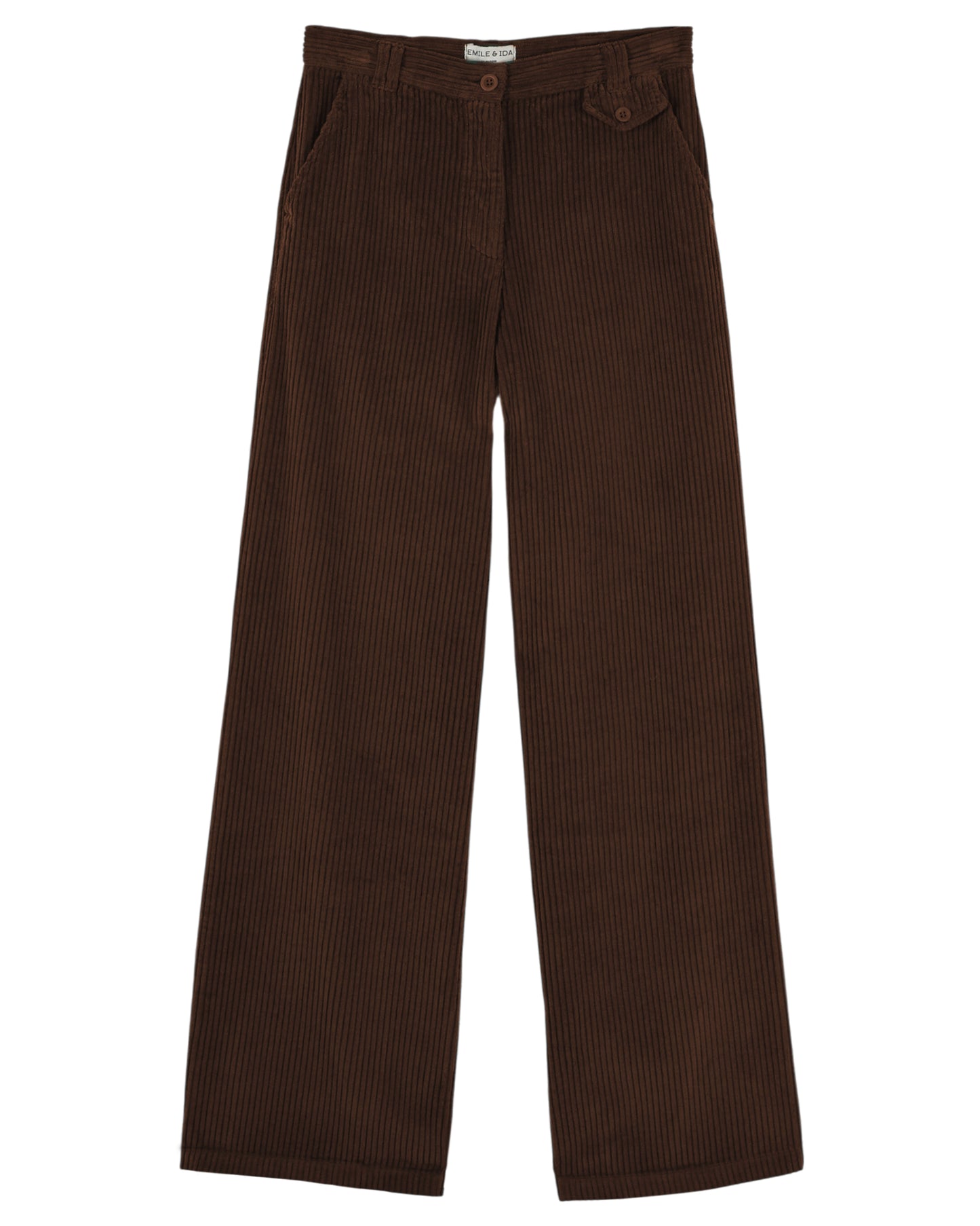Emile et Ida Velour Pants in Ebene