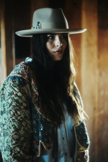 Wyeth Boone Wool Felt Rancher Hat in Taupe