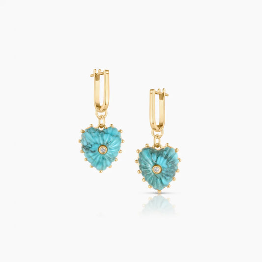 Thatch Isabel Howlite Heart Earrings