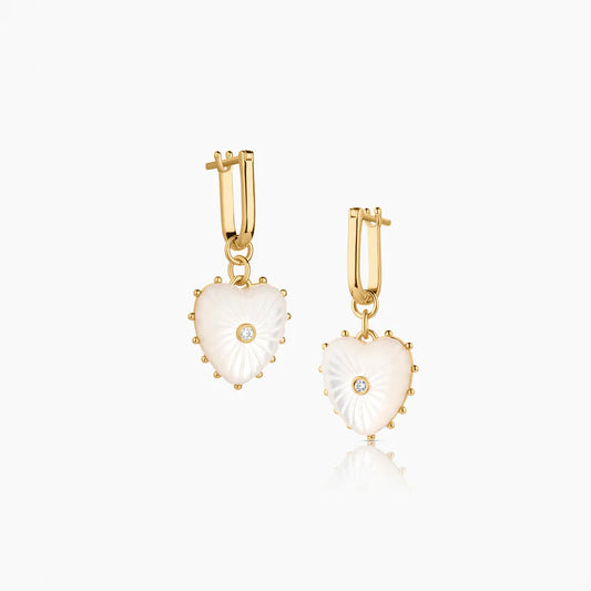 Thatch Isabel Mother of Pearl Heart Earrings