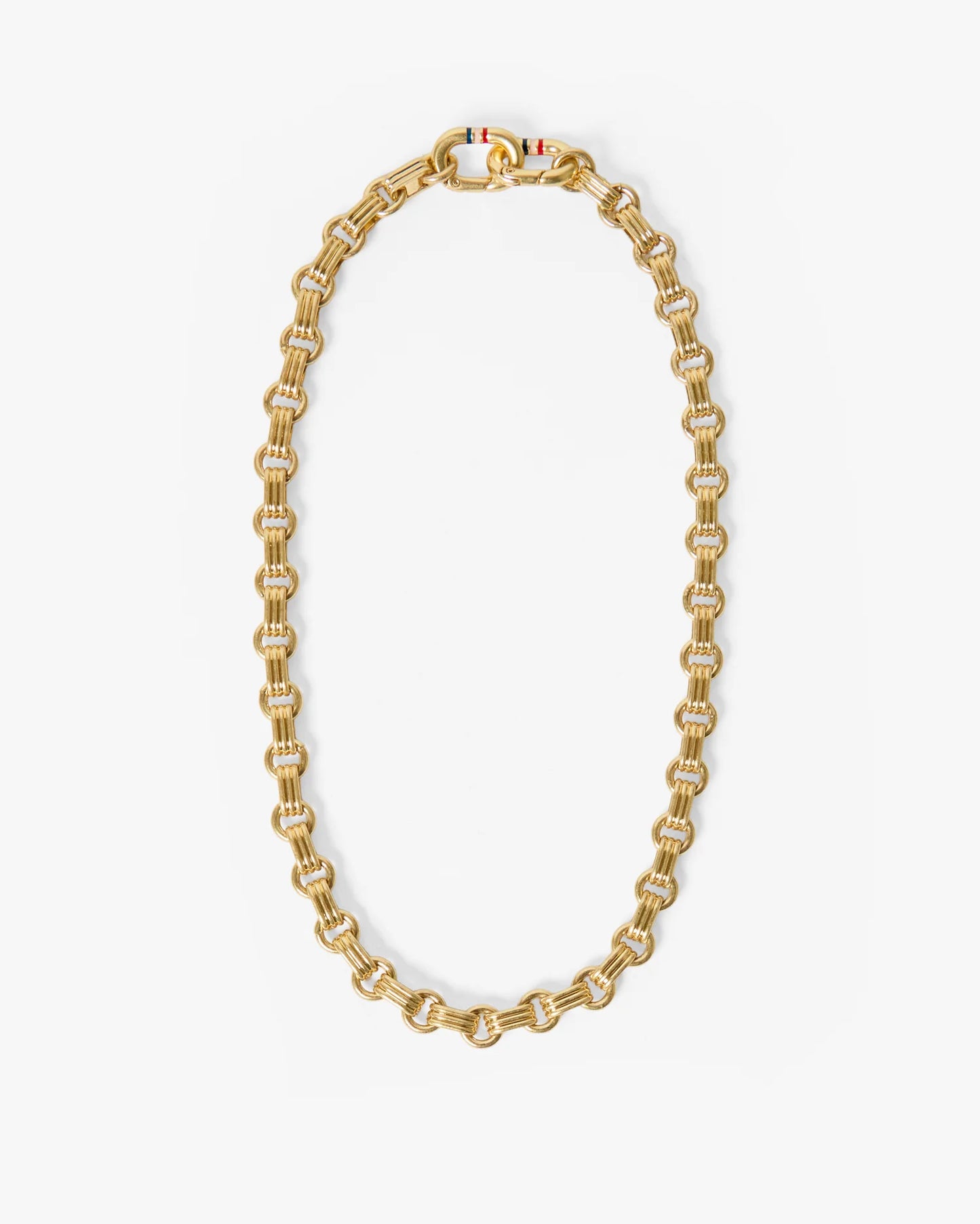 Clare V. Le Story Chain Necklace in Vintage Gold