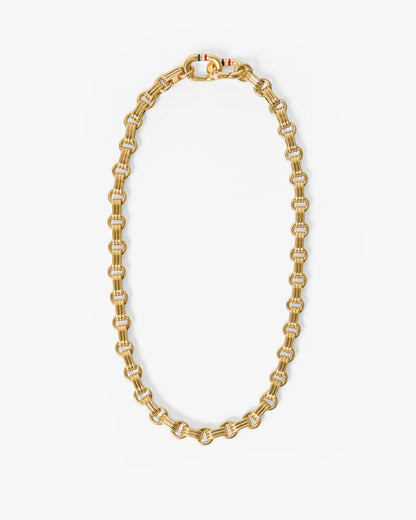 Clare V. Le Story Chain Necklace in Vintage Gold