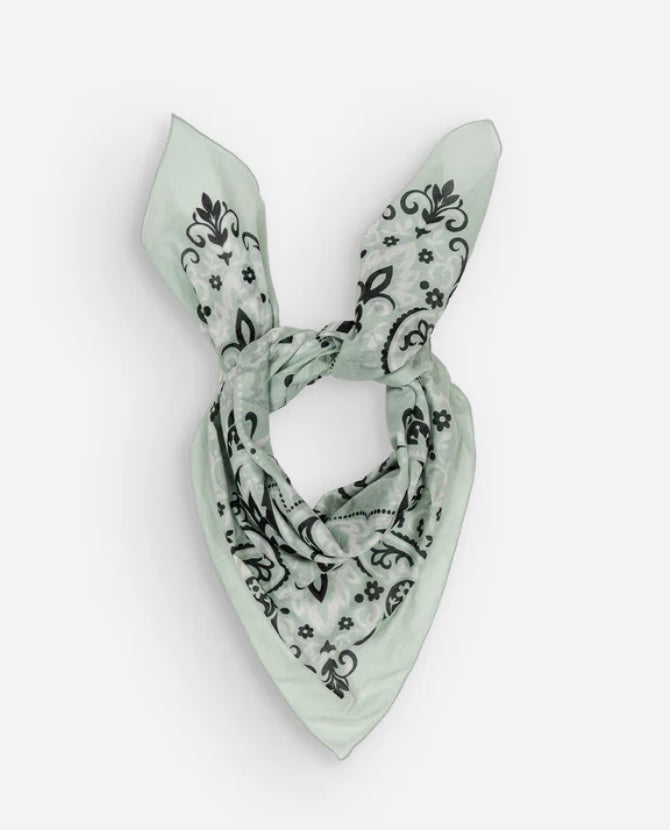 The Maison Lecomte Flament Bandana Mint Scarf