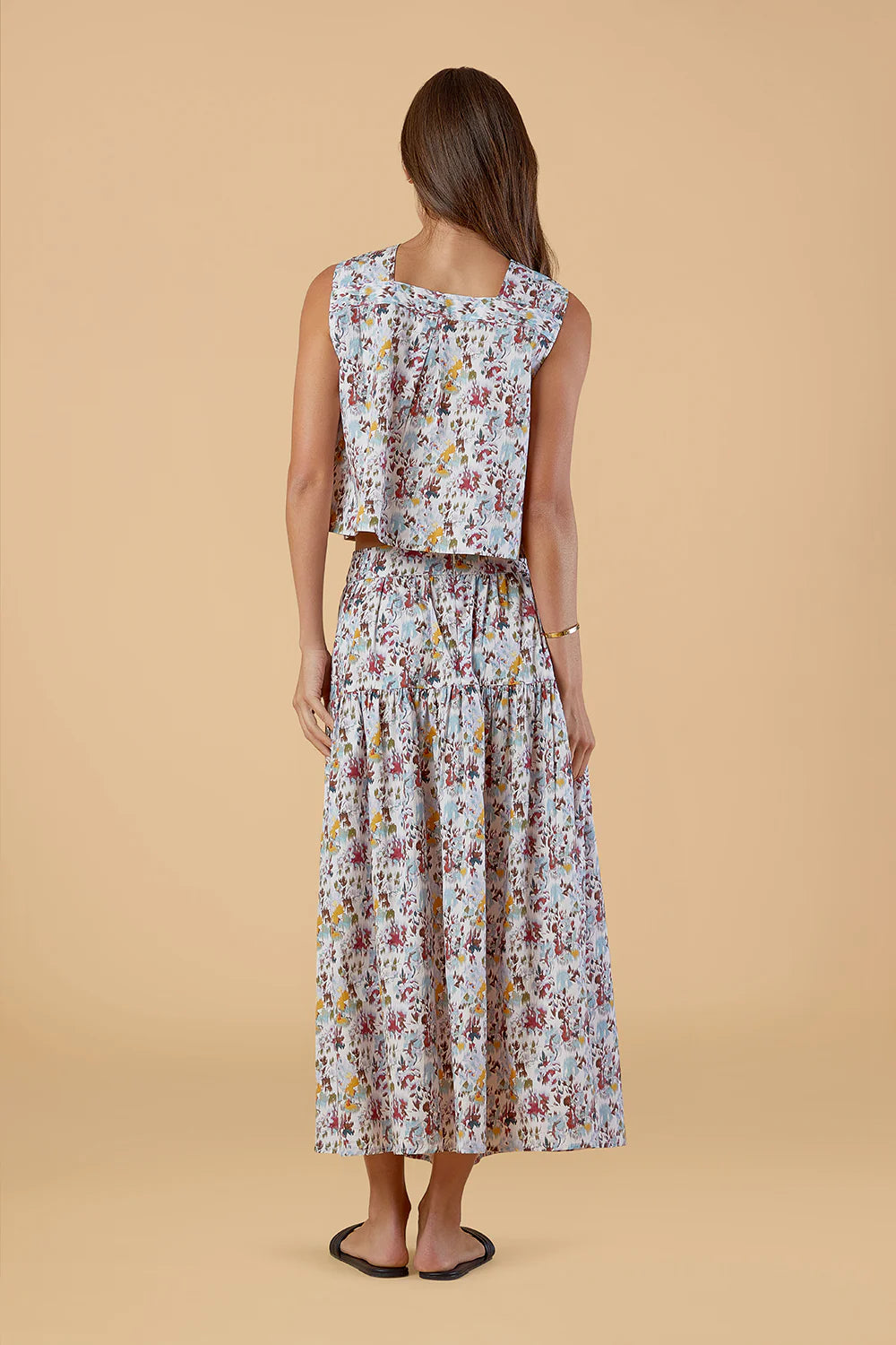 Floral Petal Midi Skirt