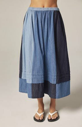 Amente Contrast Midi Skirt