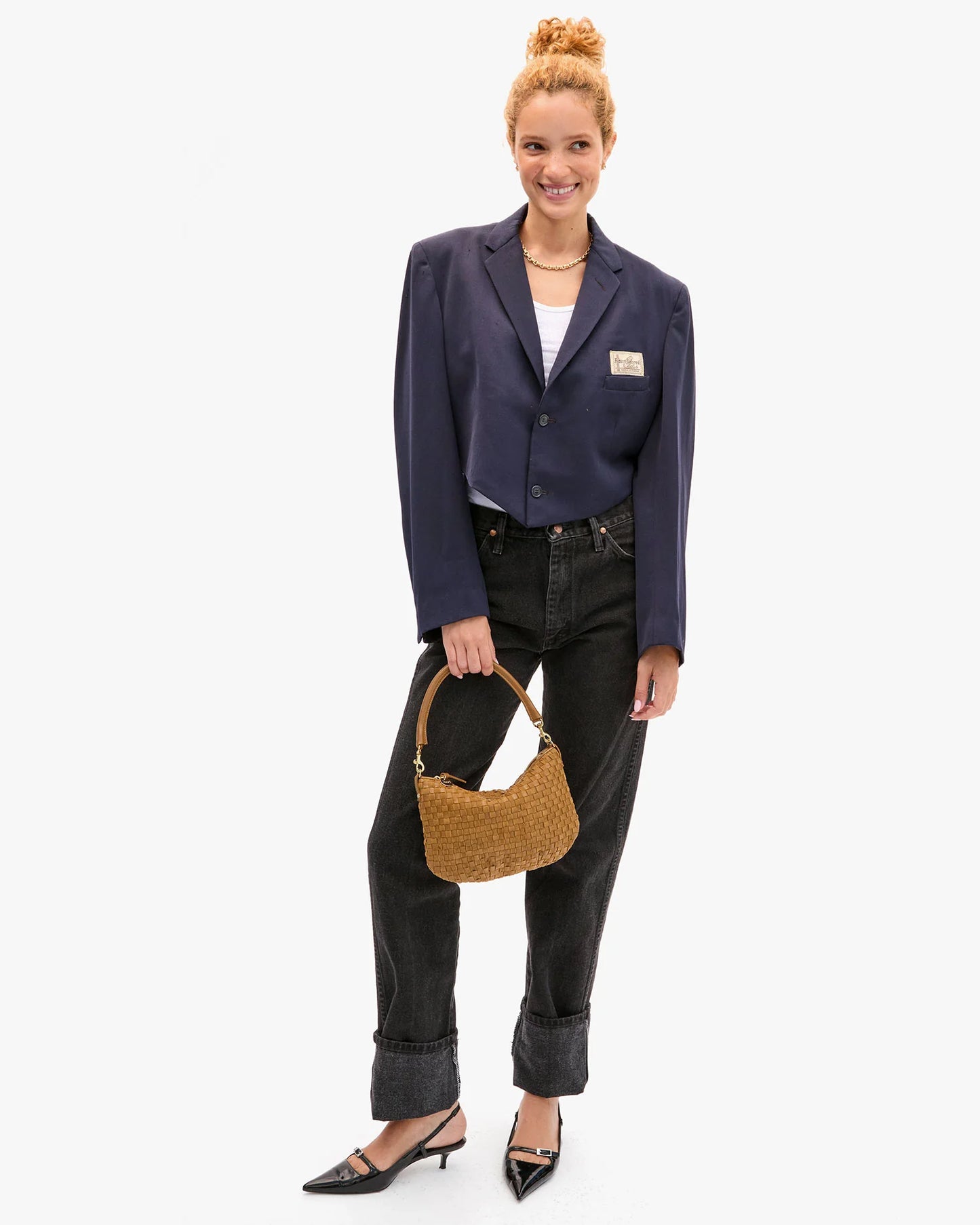 Clare V. Petit Moyen in Sequoia Woven Checker