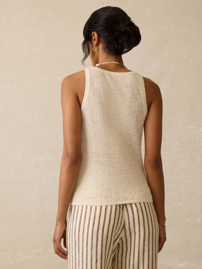 Linen Mini Rib Tank Top