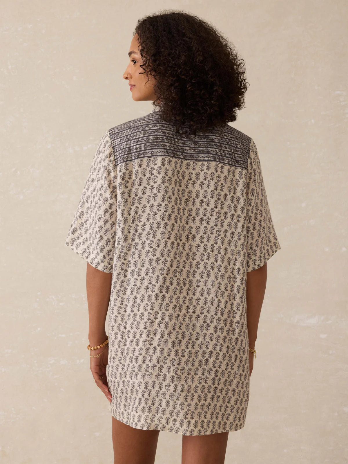 Block Print Linen Shirtdress