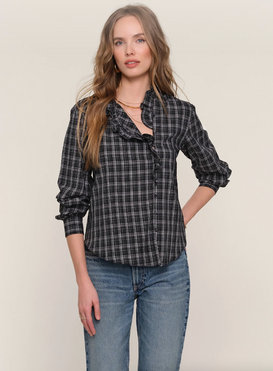 Taylor Plaid Ruffle Shirt