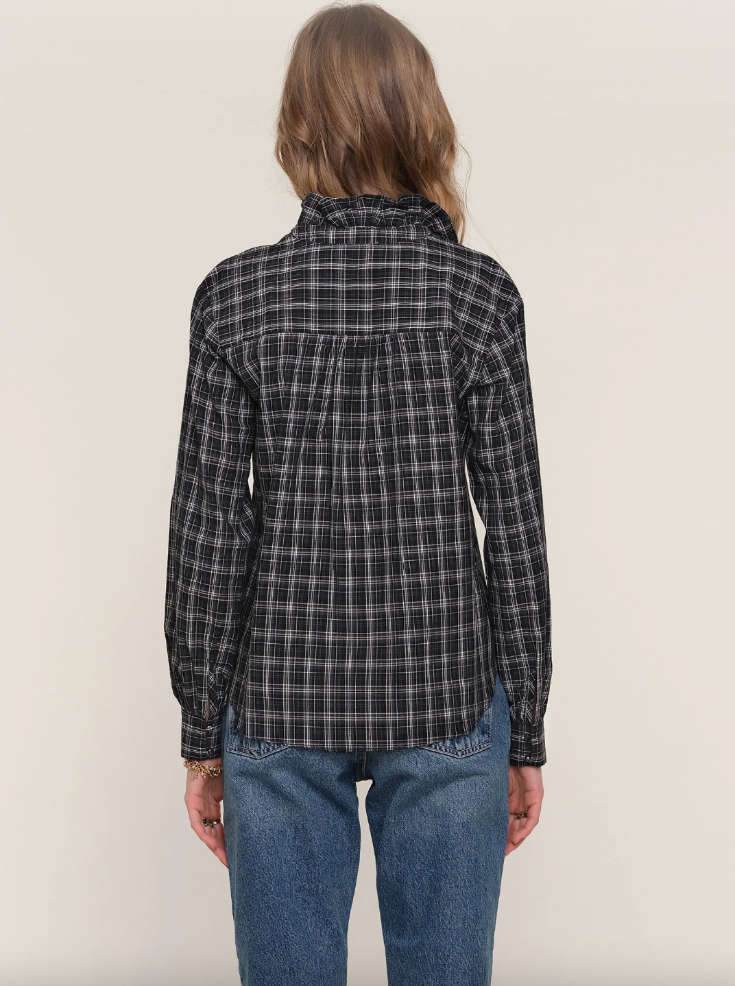Taylor Plaid Ruffle Shirt