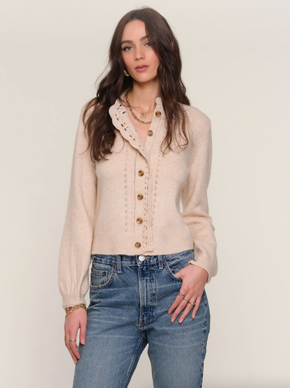 Maudi Ruffle Trim Cardigan