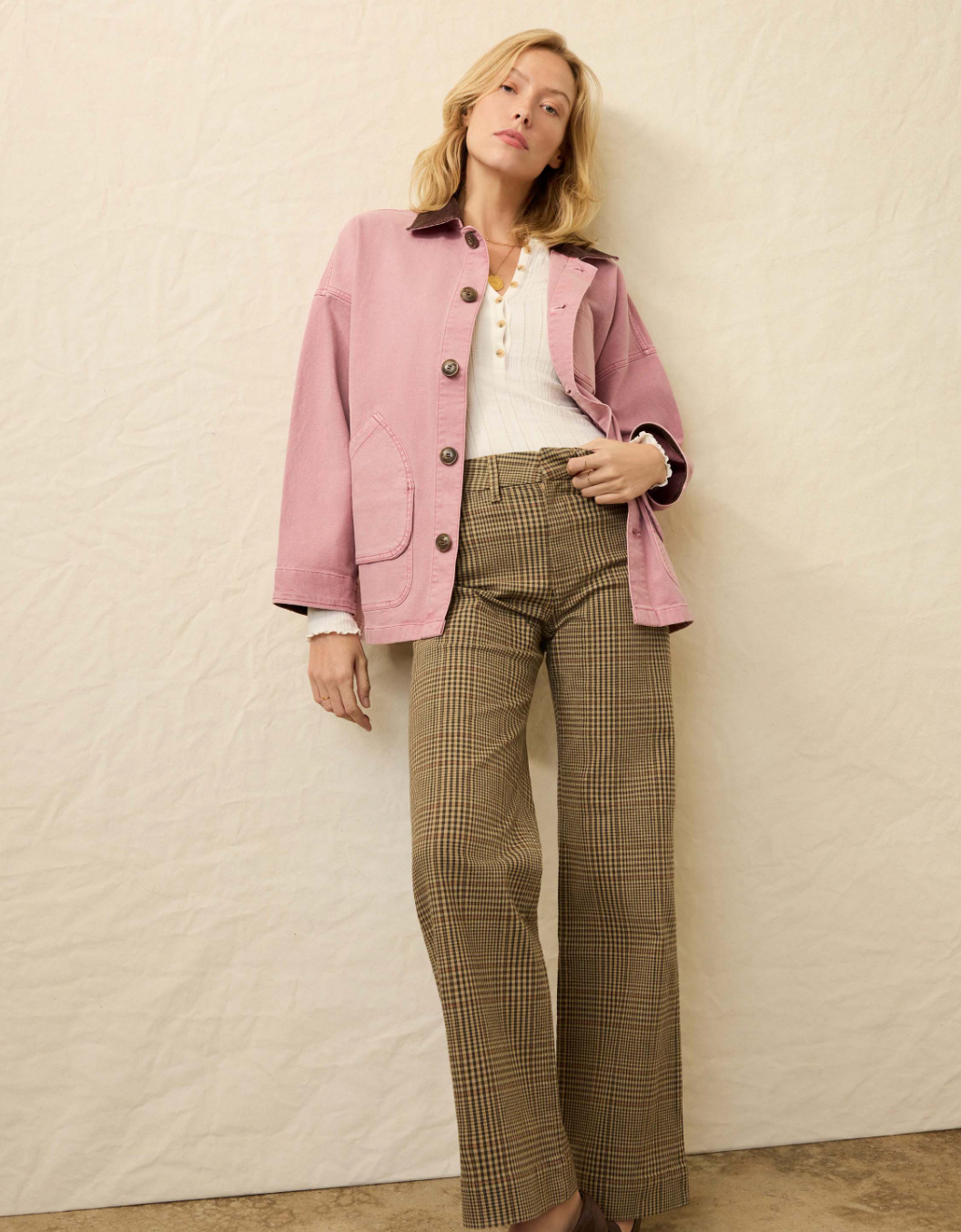 Twill Tide Slim Straight Pant - Wildwood Plaid