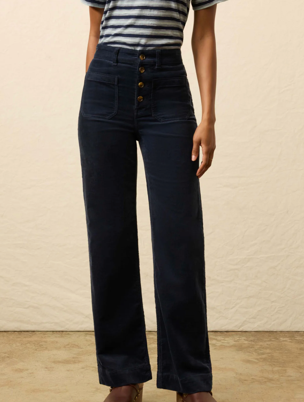 Stretch Terry Cord Patch Pocket Pant - Abyss Navy