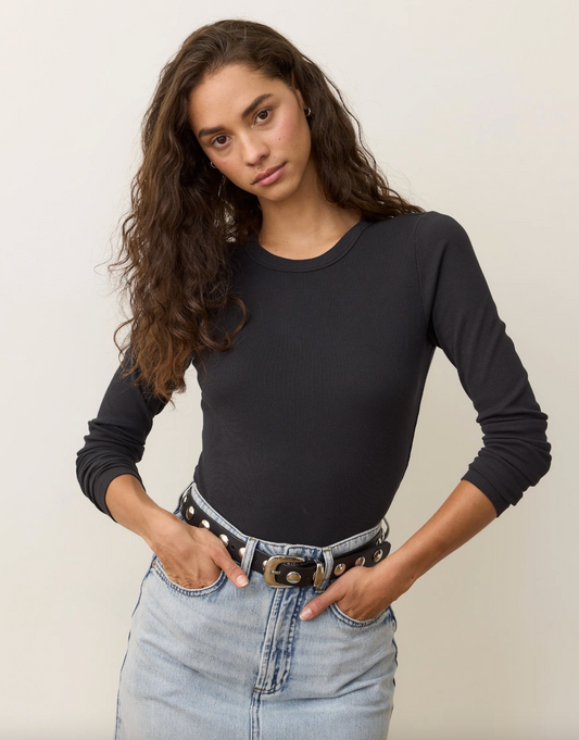 Lexi Rib Sun-In Longsleeve Crew Tee
