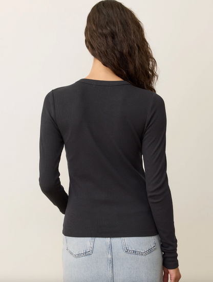 Lexi Rib Sun-In Longsleeve Crew Tee