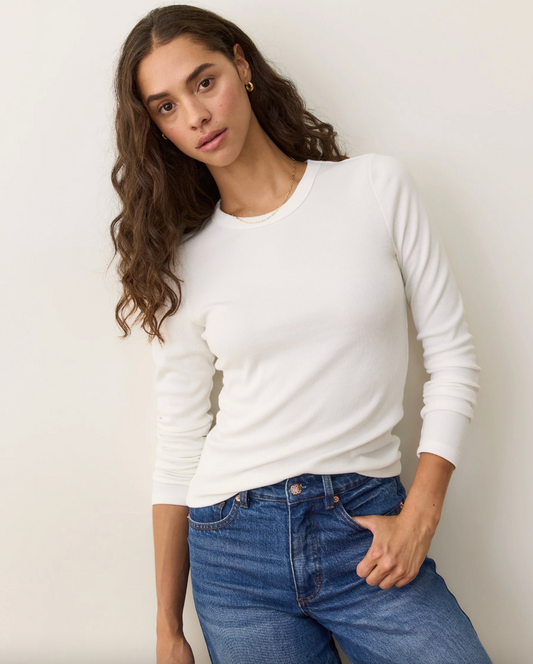 Lexi Rib Sun-In Longsleeve Crew Tee