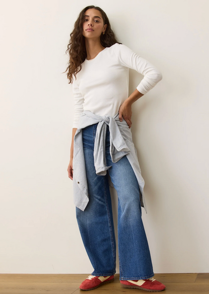 Lexi Rib Sun-In Longsleeve Crew Tee