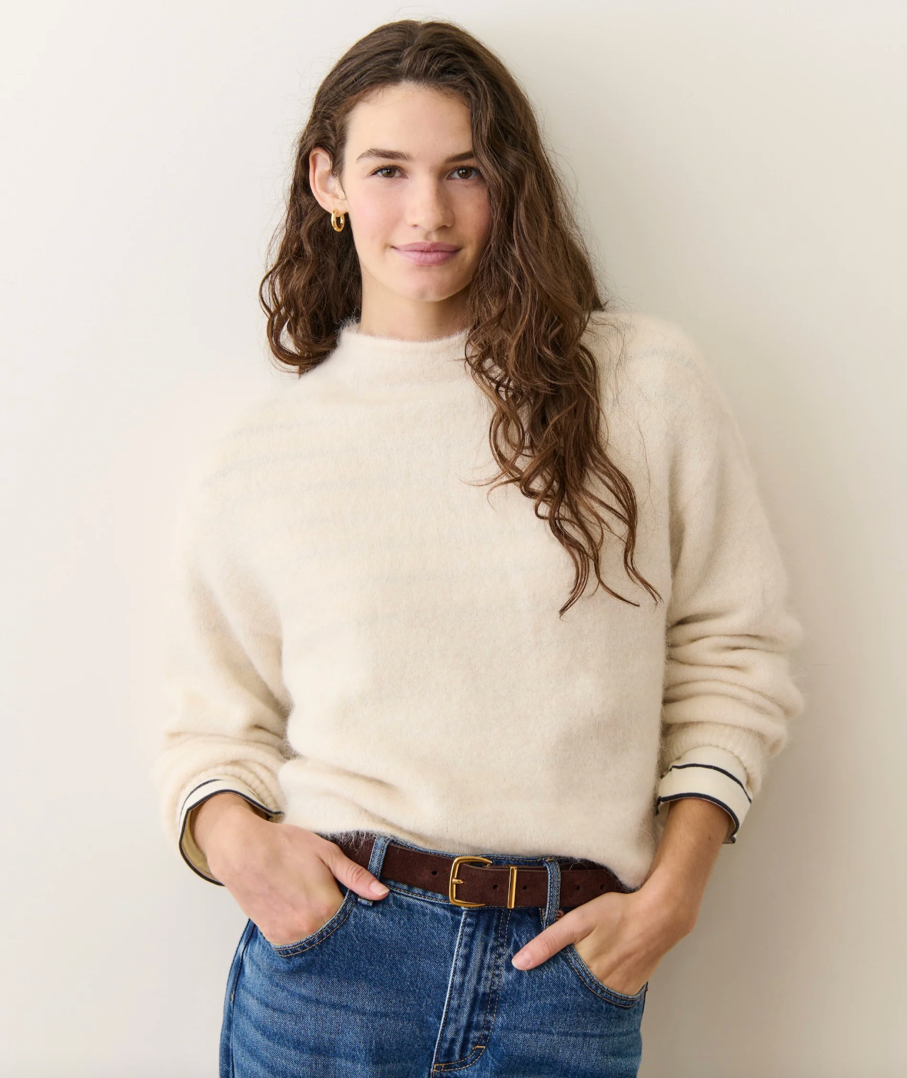Suri Alpaca Mock Neck Sweater