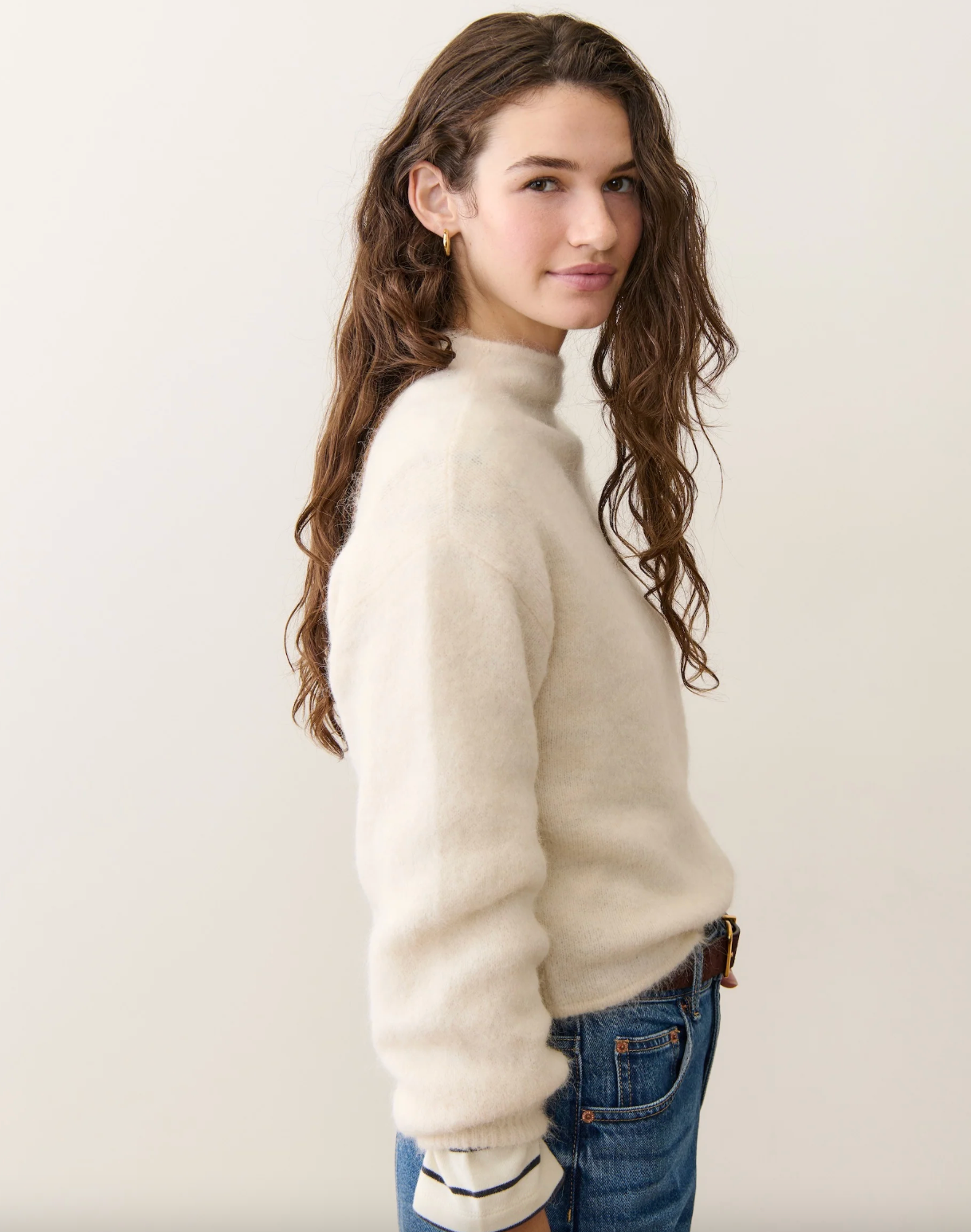 Suri Alpaca Mock Neck Sweater