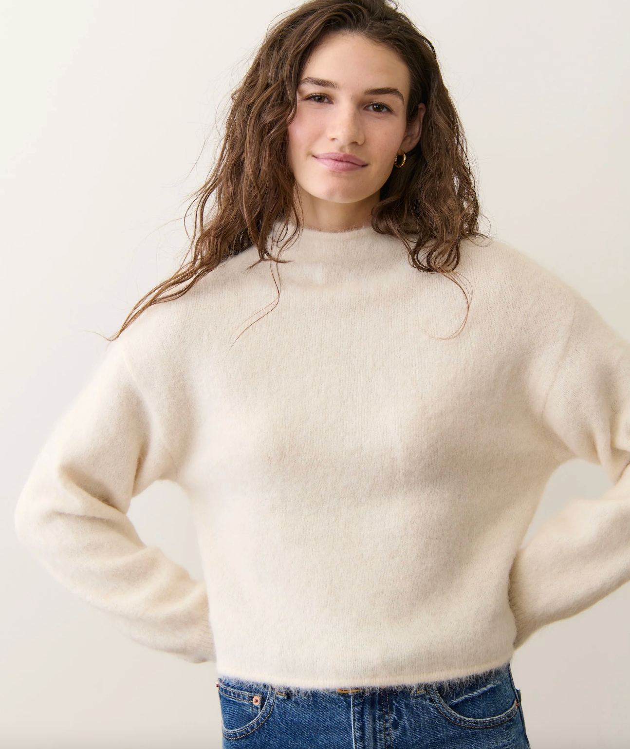 Suri Alpaca Mock Neck Sweater