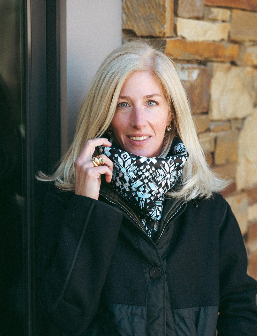 The Pullover - Fairisle Black Splash White