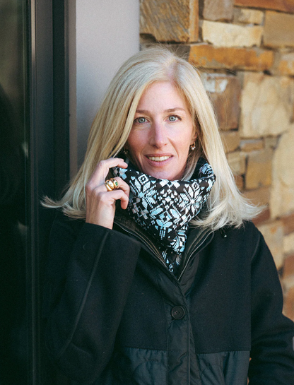 The Pullover - Fairisle Black Splash White