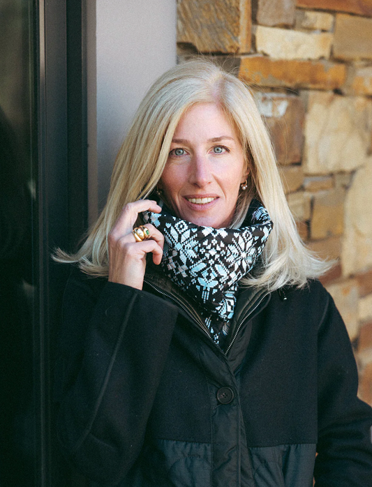 The Pullover - Fairisle Black Splash White