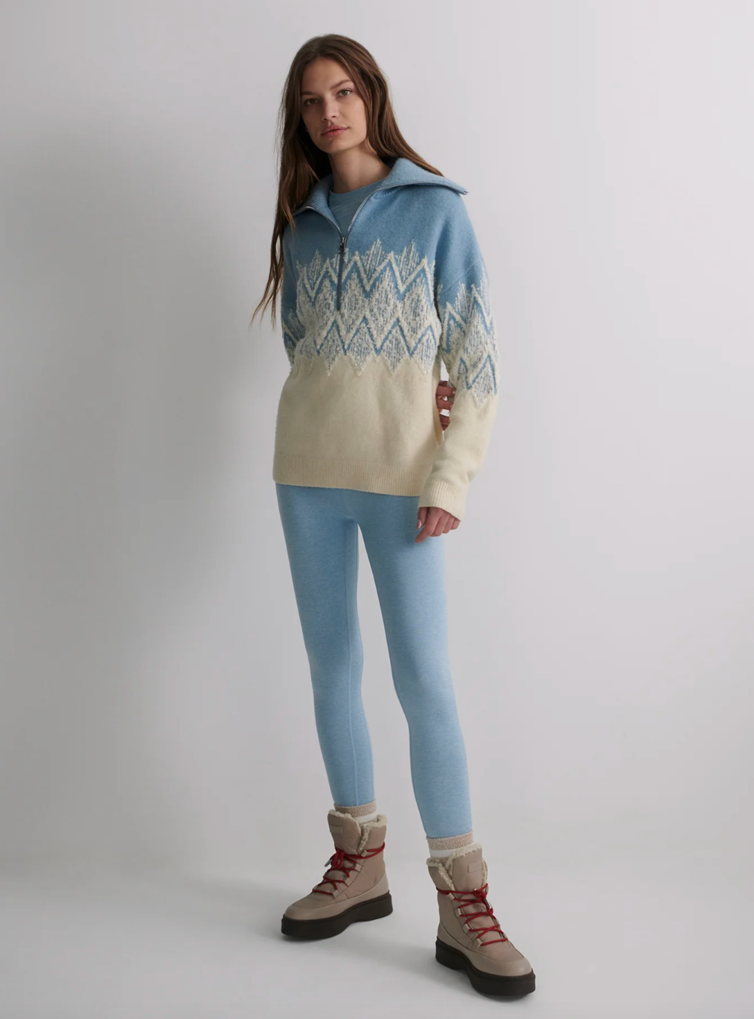 Hedda Fairisle Half-Zip Knit