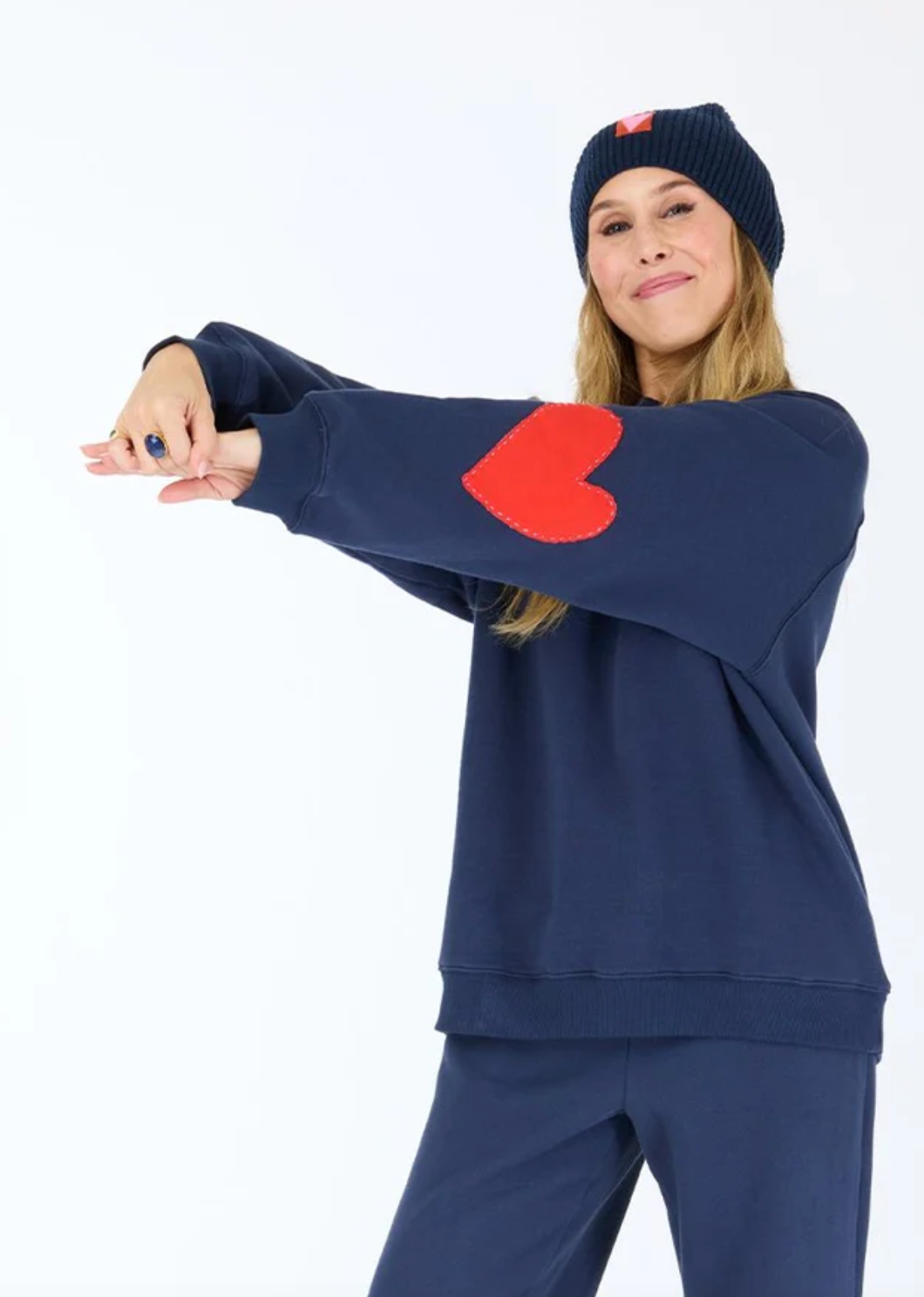 Benton Imperfect Heart Patch Sweatshirt