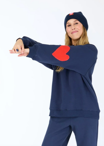 Benton Imperfect Heart Patch Sweatshirt