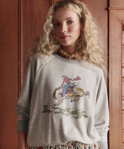 The College Sweatshirt with Rider Graphic