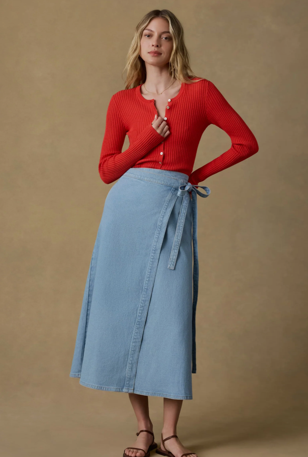 Solstice Denim Wrap Skirt