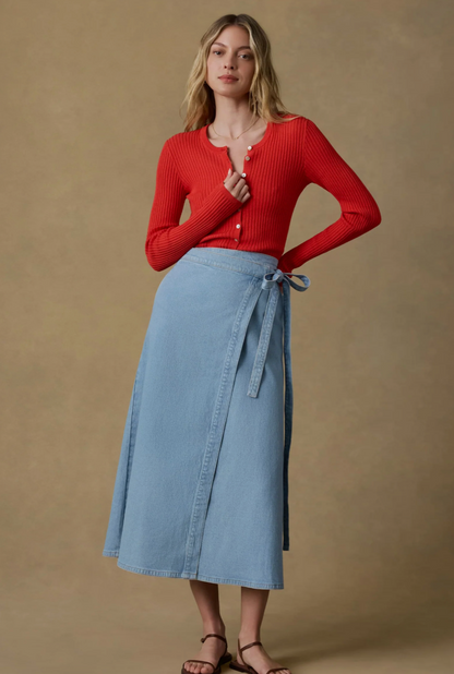 Solstice Denim Wrap Skirt
