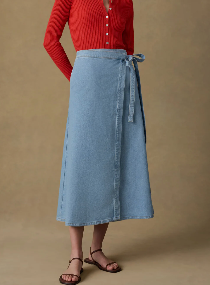 Solstice Denim Wrap Skirt