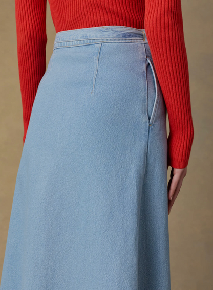 Solstice Denim Wrap Skirt