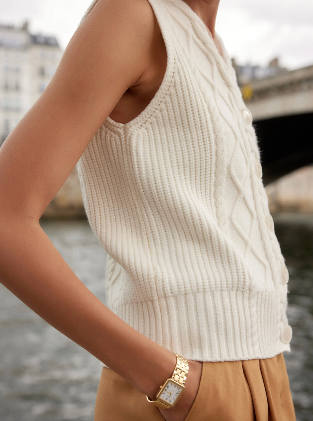 Tatyana Cable Knit Vest
