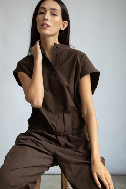 Nancy Organic Cotton Jersey and Poplin Shirt