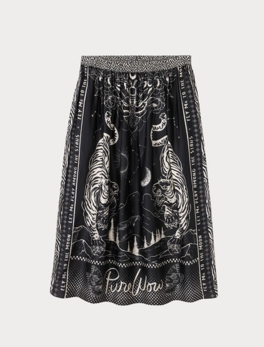 Vanessa Enlightenment Printed Midi Skirt
