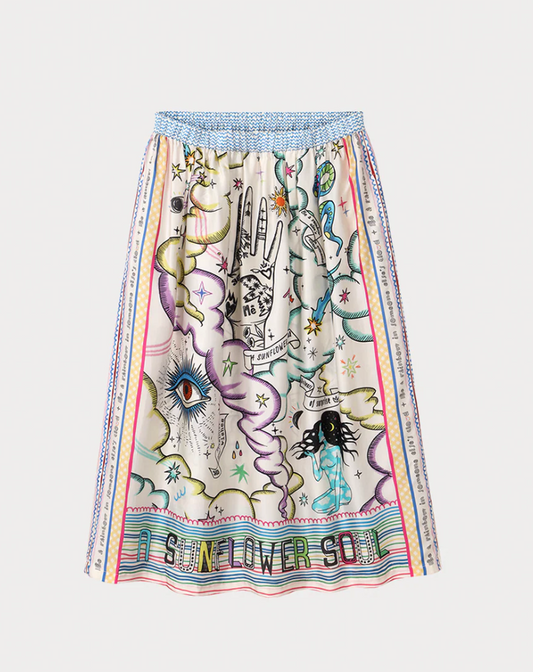 Vanessa Enlightenment Printed Midi Skirt