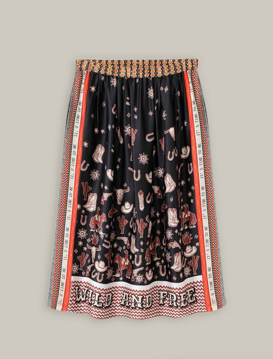 Vanessa Rodeo Printed Midi Skirt