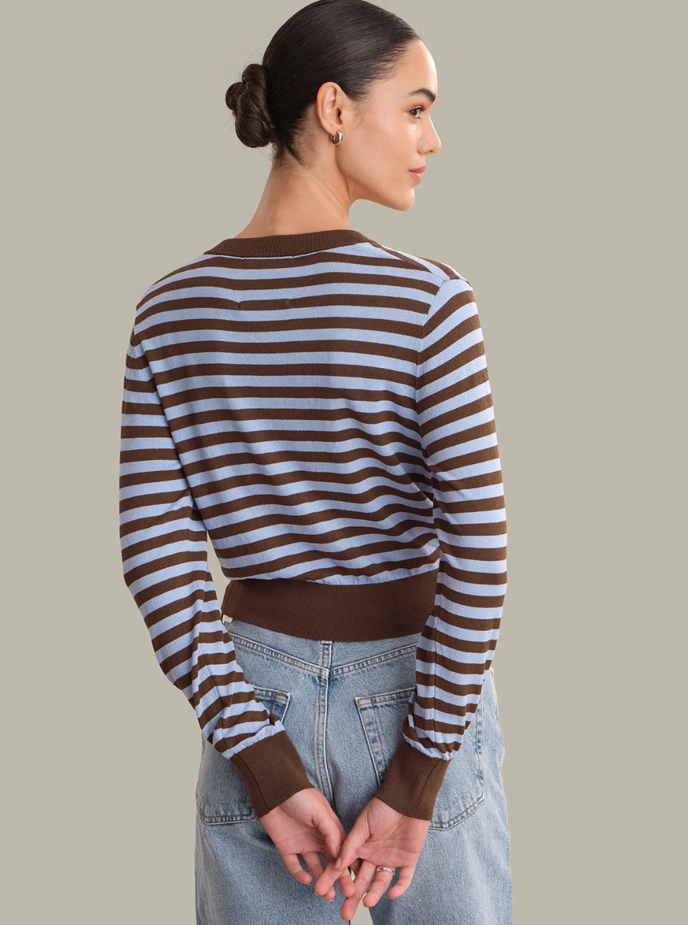 Harlow Stripe Button Down Cardigan