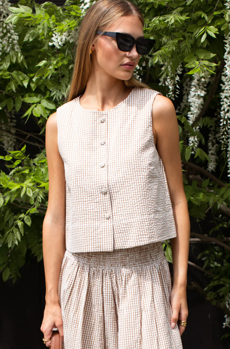 Button Front Wide Hem Top