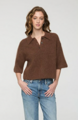 Pistola Nadya Alpaca Blend Boxy Polo Sweater