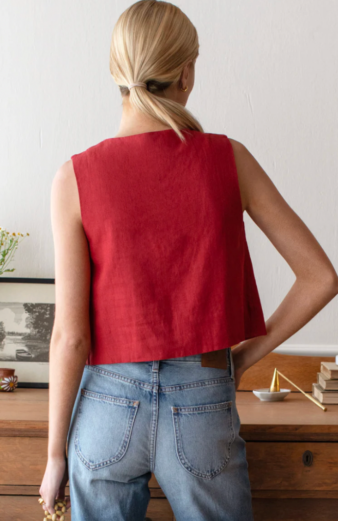 Button Front Wide Hem Top