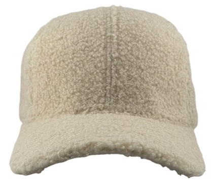 Cozy Sherpa Trucker Hat Cream