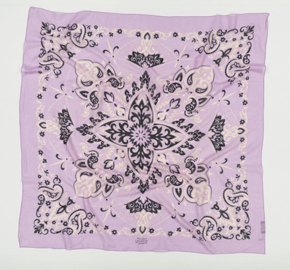 The Maison Lecomte Flament Lilac Bandana Scarf