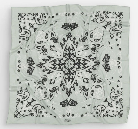 The Maison Lecomte Flament Bandana Mint Scarf