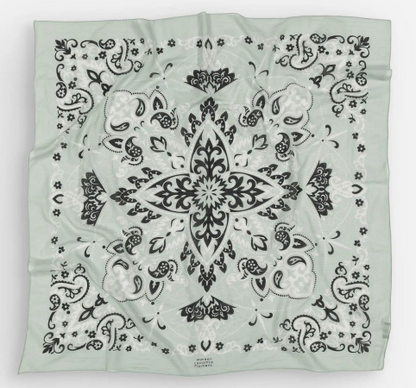 The Maison Lecomte Flament Bandana Mint Scarf